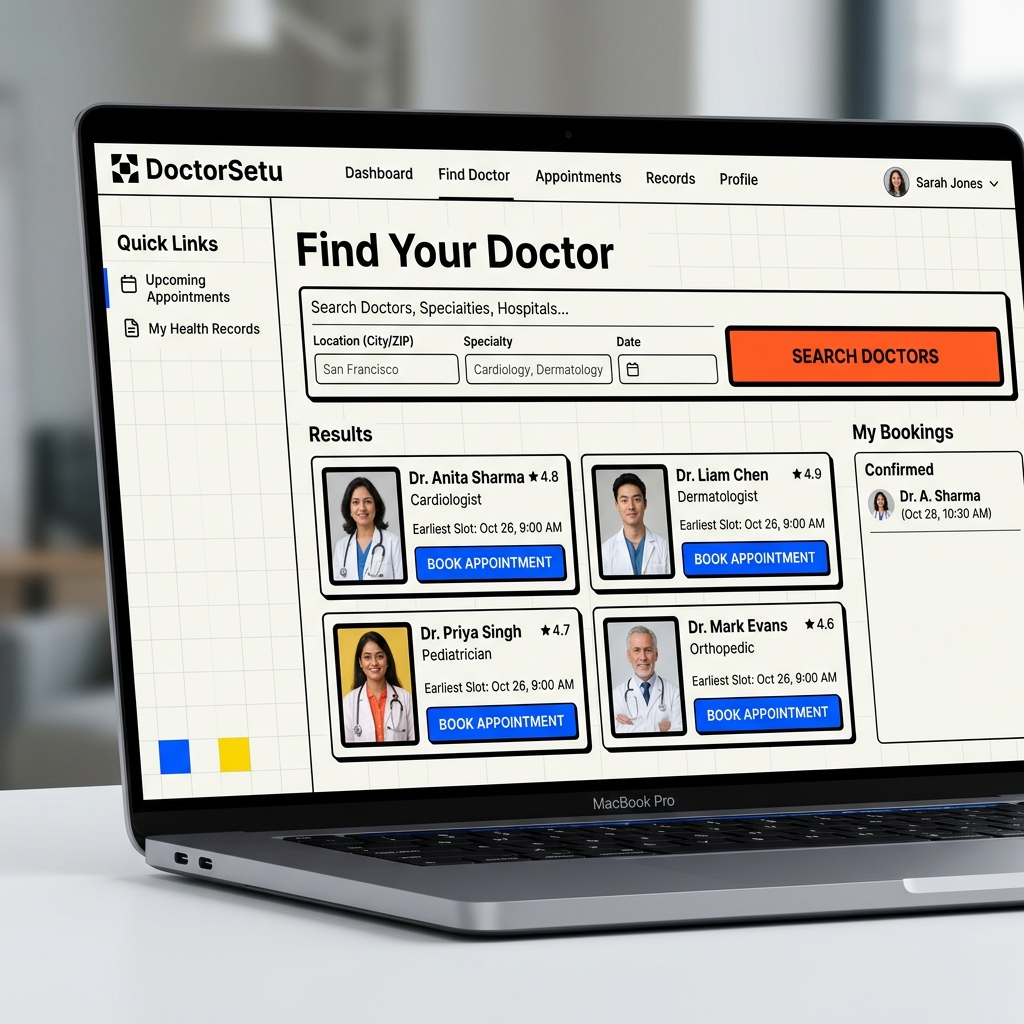DrSetu Patient Web Portal & Online Appointment System